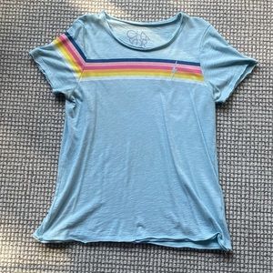 Blue Rainbow Stripe Chaser Tee